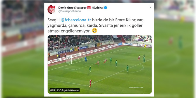 Sivasspor’dan Barcelona’ya cevap!