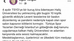 Haliç Üniversitesine TSYD den tepki