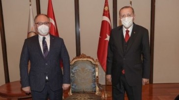Başkan Bilgin Cumhurbaşkanı Erdoğan ile bir araya geldi