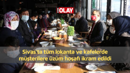 Sivas’ta tüm lokanta ve kafelerde müşterilere üzüm hoşafı ikram edildi