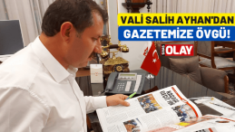 Vali Salih Ayhan’dan Sivas Olay Gazetesi’ne övgü