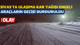 Sivas’ta ulaşıma kar yağışı engeli!