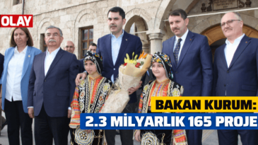 Bakan Kurum: “2.3 milyarlık 165 proje”