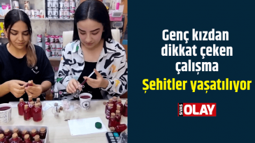 Genç kızdan dikkat çeken çalışma