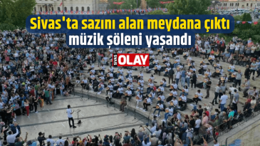 Sazını alan meydana çıktı, müzik şöleni yaşandı