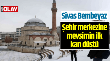 Şehir merkezine mevsimin ilk karı düştü