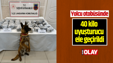 Yolcu otobüsünde 40 kilo uyuşturucu ele geçirildi