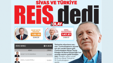 Türkiye ve Sivas ‘ERDOĞAN’ dedi