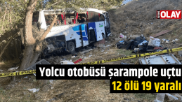 Yolcu otobüsü şarampole uçtu 12 ölü 19 yaralı