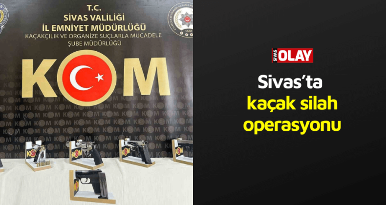 Sivas’ta kaçak silah operasyonu