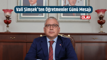 Vali Şimşek’ten Öğretmenler Günü Mesajı