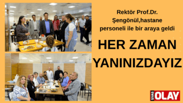 Hastaneyi ziyaret etti.