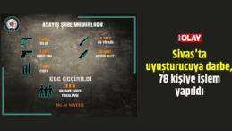 Sivas’ta uyuşturucuya darbe, 78 kişiye işlem yapıldı
