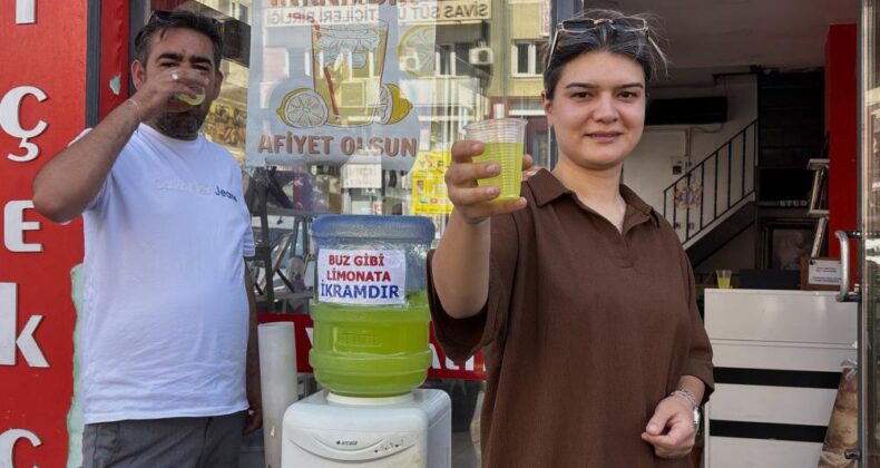 Bunaltıcı sıcaklarda bitkin düşenleri serinleten ikram