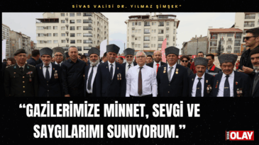 Gazilerimize minnet, sevgi ve saygılarımı sunuyorum.