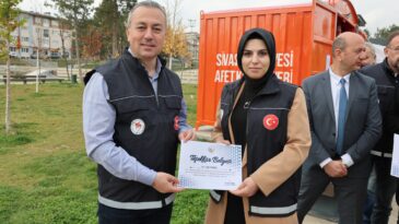 Sivas’ta afet konteyneri uygulaması başladı