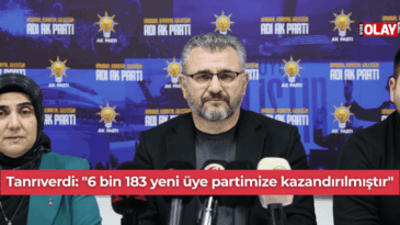 AK Parti Sivas İl Başkanı Tanrıverdi: “6 bin 183 yeni üye partimize kazandırılmıştır”
