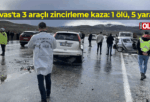 Sivas’ta 3 araçlı zincirleme kaza: 1 ölü, 5 yaralı