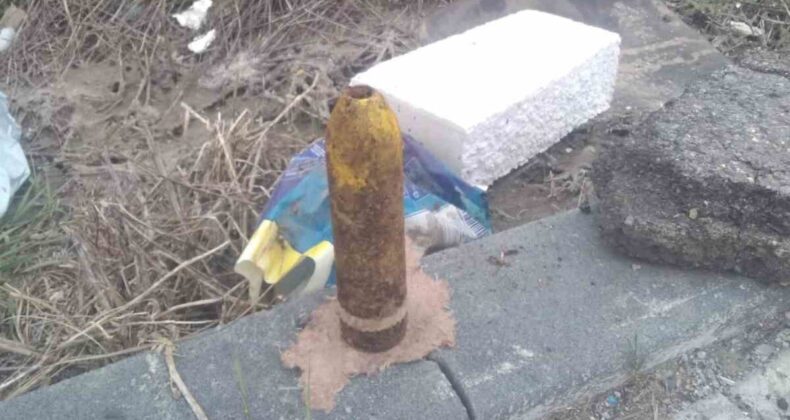 Çöpe atılan havan mermisi paniğe neden oldu