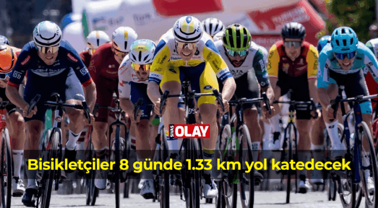 Bisikletçiler 8 günde 1.33 km yol katedecek