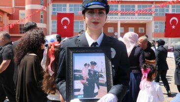⁠Şehit babasının izinden giderek polis oldu