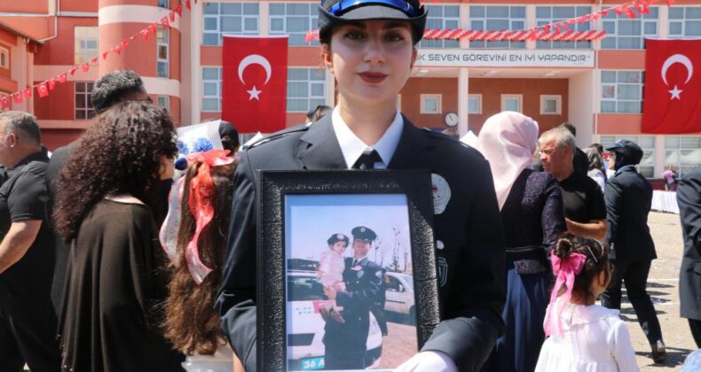 ⁠Şehit babasının izinden giderek polis oldu