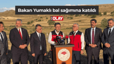 Bakan Yumaklı bal sağımına katıldı