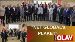 Plaket verildi