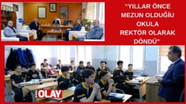 Öğrencilerle sohbet etti