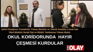 Öğrencilere arıtılmış su